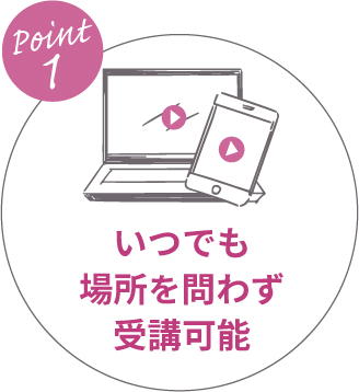 いつでも場所を問わず受講可能